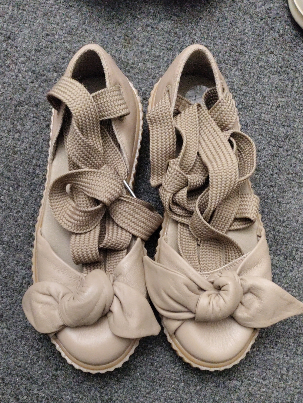 PUMA FENTY Women's Bow Creeper Leather Ballet Sandals